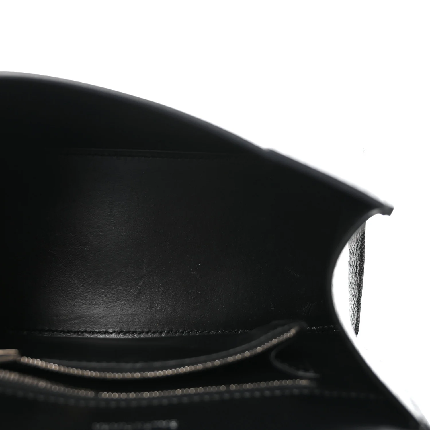 Grained Calfskin Small Hourglass Top Handle Bag Black - Image 4