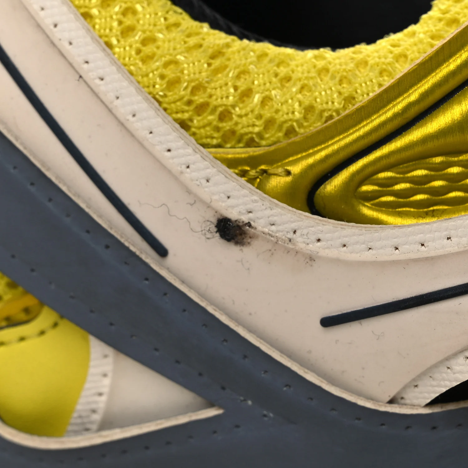 Mesh Nylon Mens Track Sneakers 36 Yellow Black White - Image 13