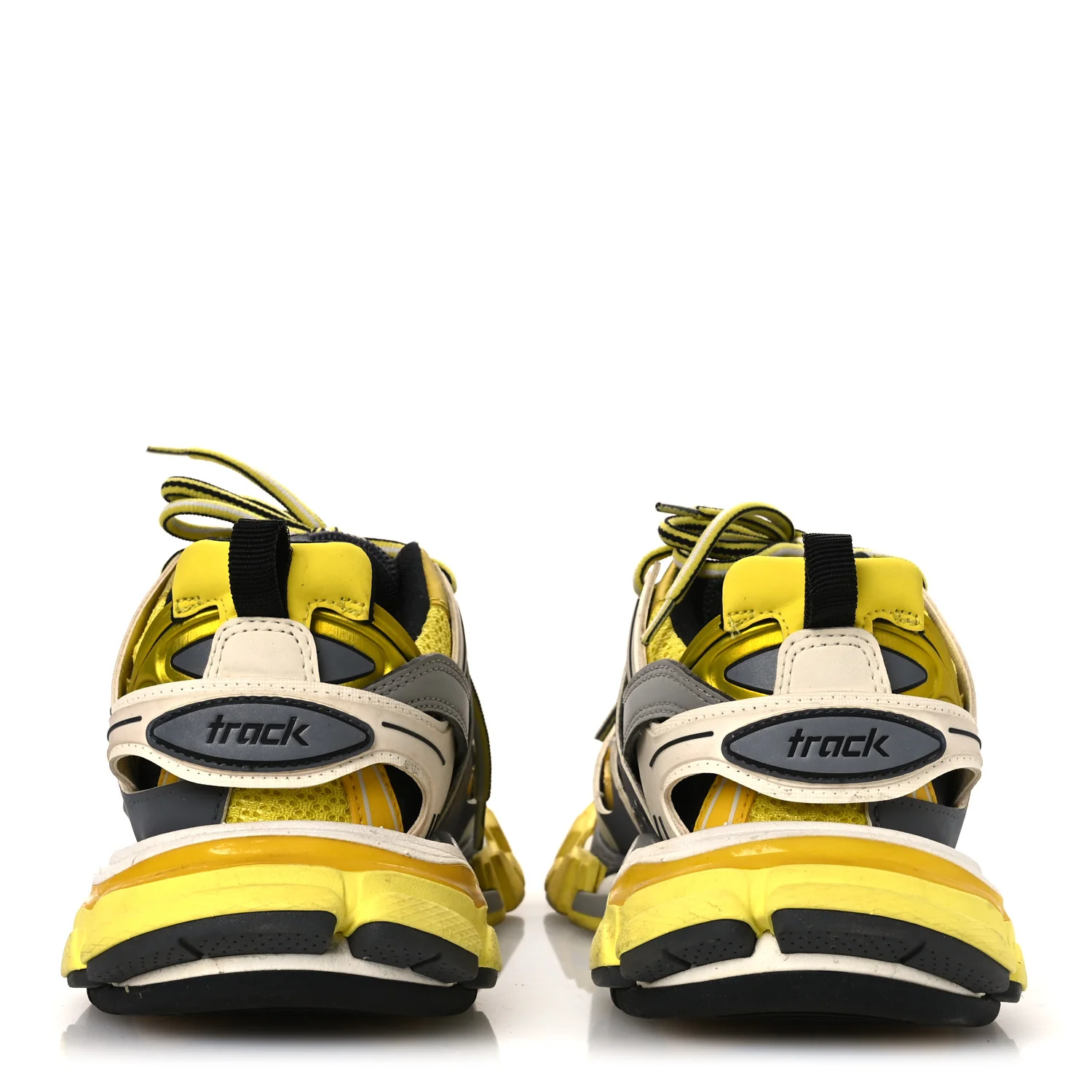 Mesh Nylon Mens Track Sneakers 36 Yellow Black White - Image 6