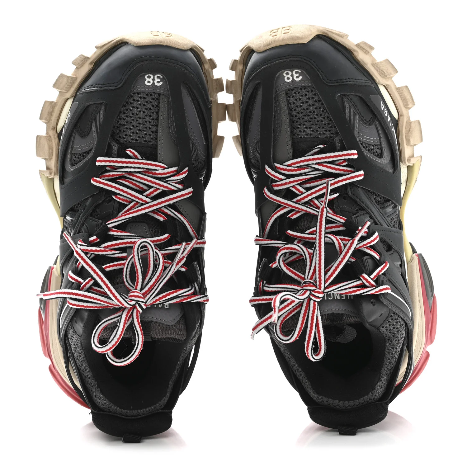 Mesh Nylon Womens Track Sneakers 38 Black Gris - Image 2