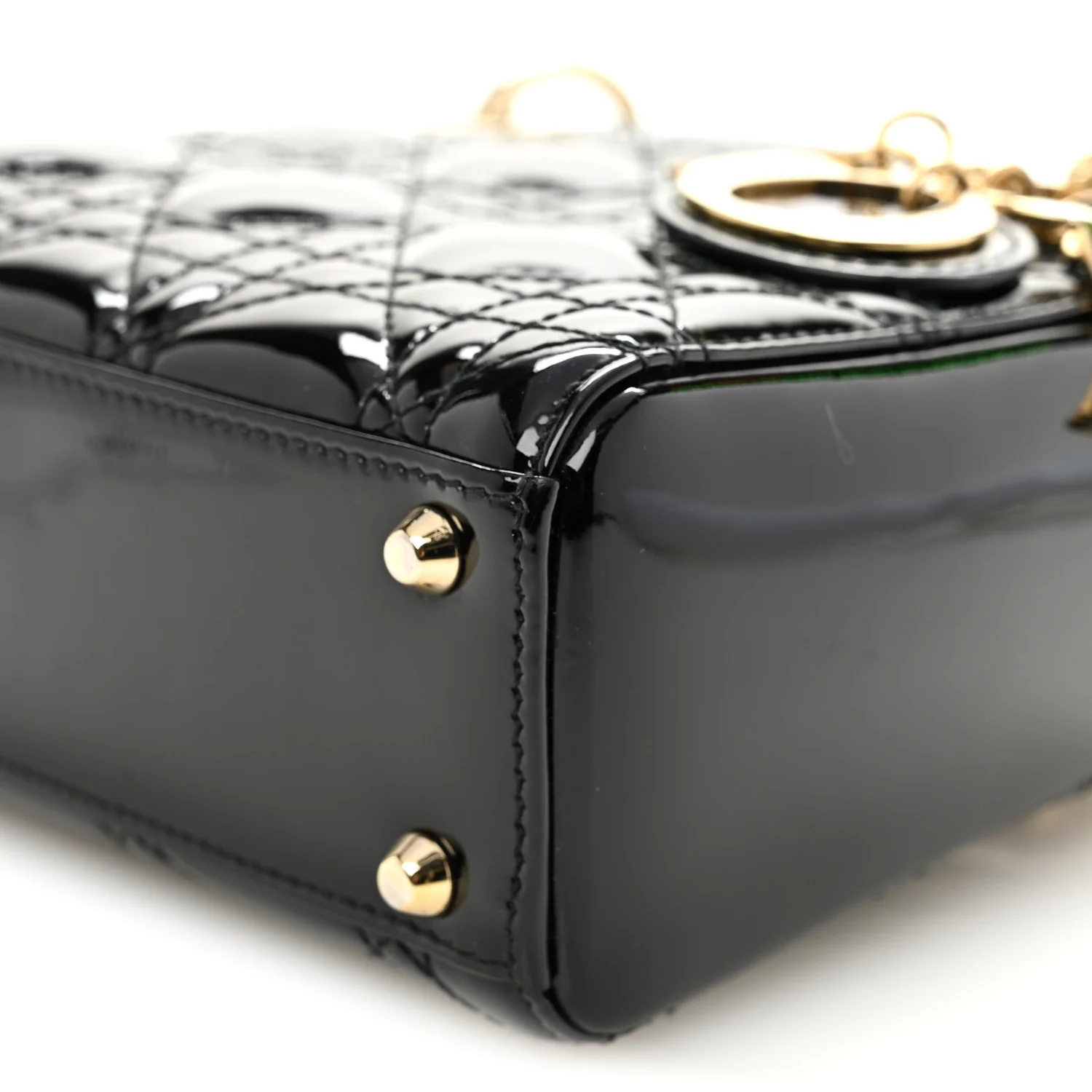Metallic Agneau Arena Crystal Le Cagole Shoulder Bag XS Light Gold - Image 21