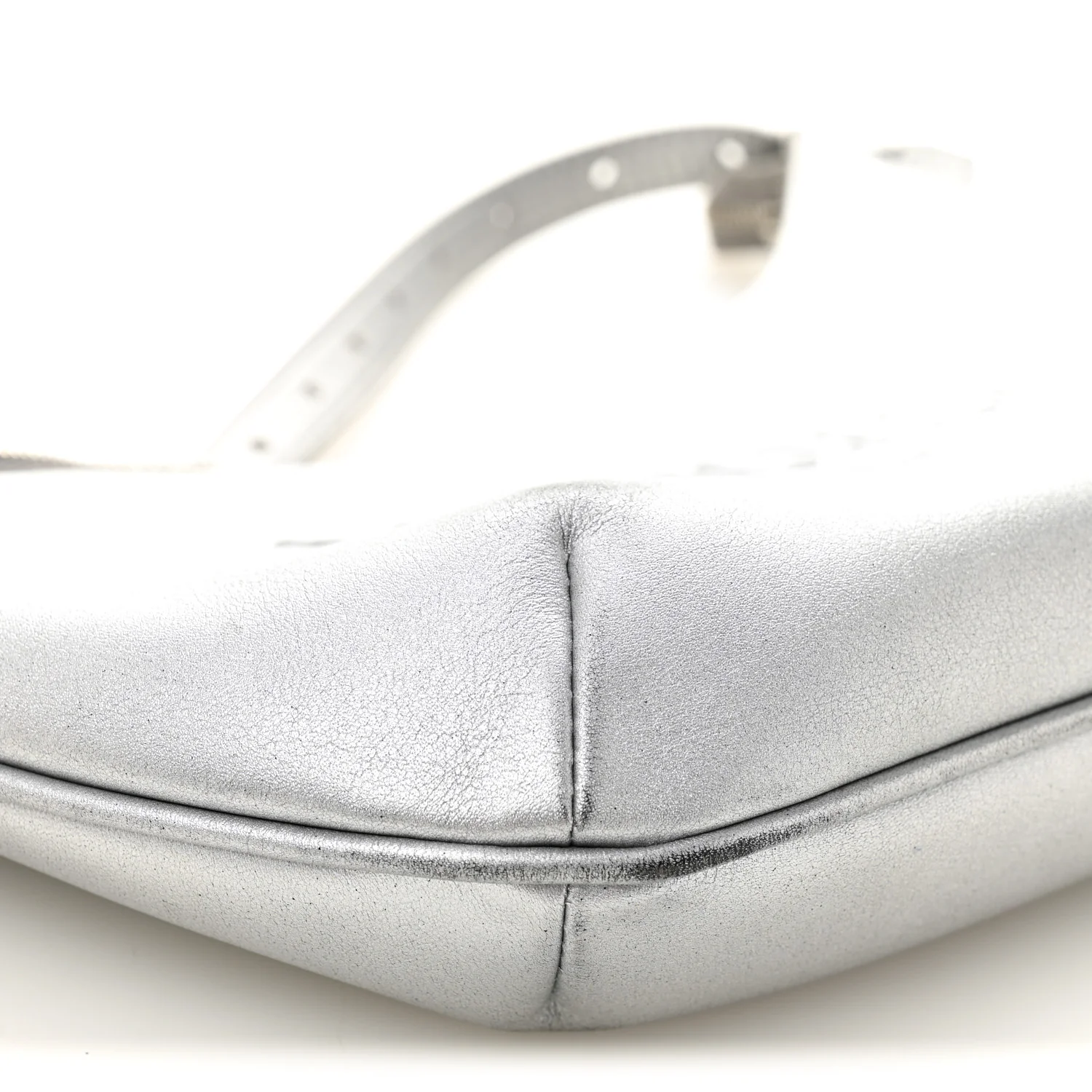 Metallic Calfskin Mary Kate Shoulder Bag Silver - Image 8