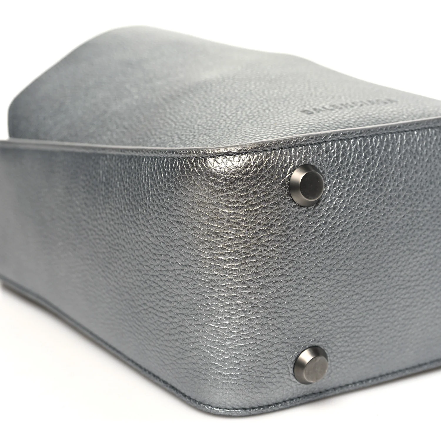 Metallic Calfskin XS Tool 2.0 North-South Tote Silver - Image 9