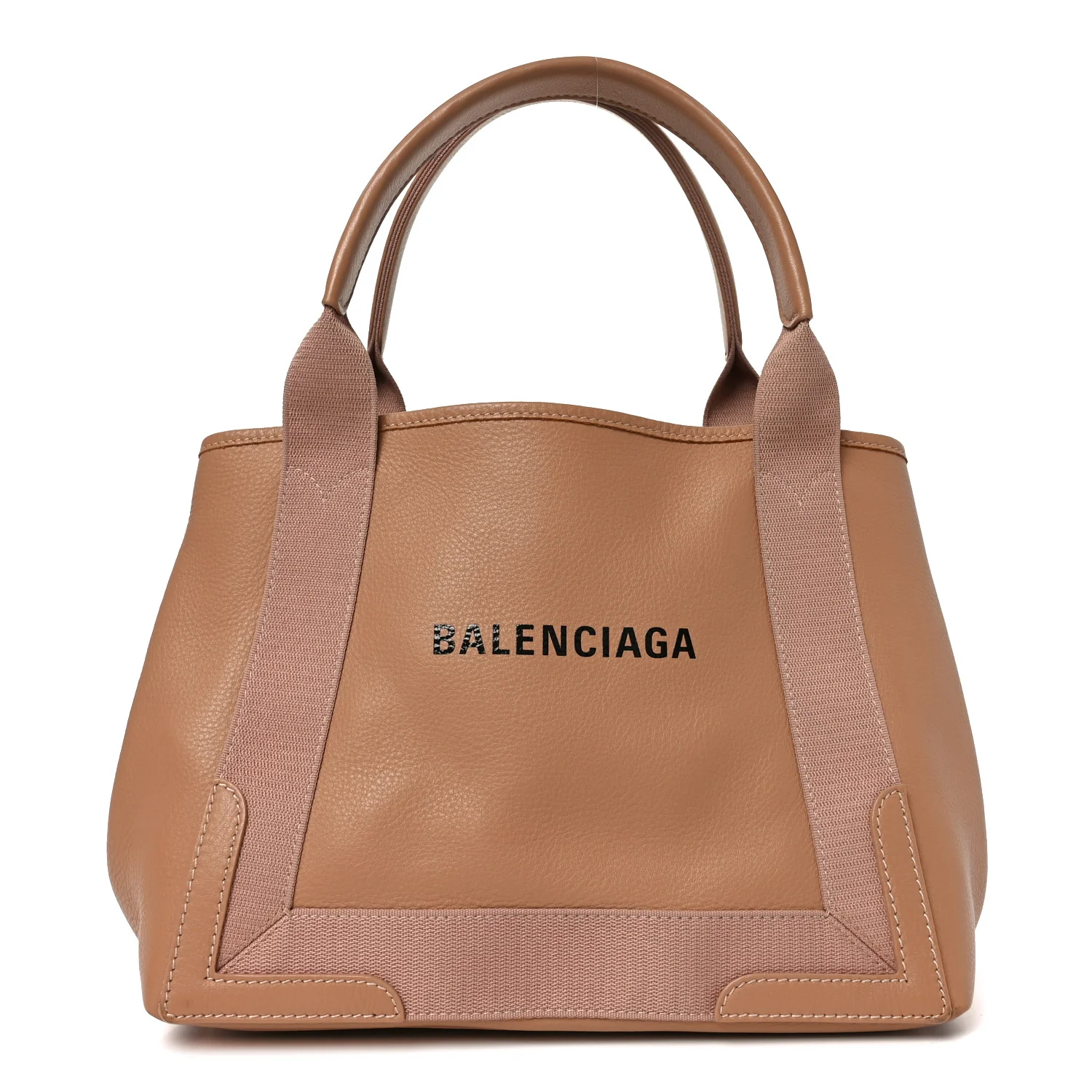Nappa S Navy Cabas Beige Latte