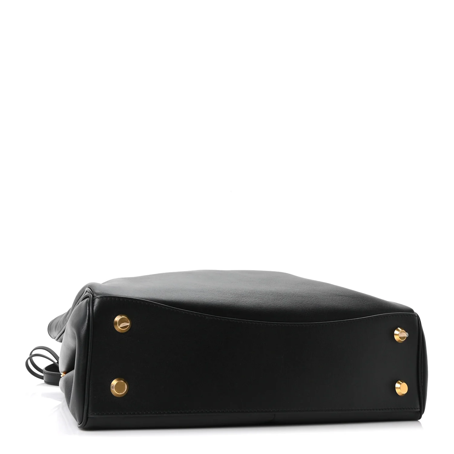 Natural Smooth Calfskin Medium Rodeo Top Handle Handbag Black - Image 4