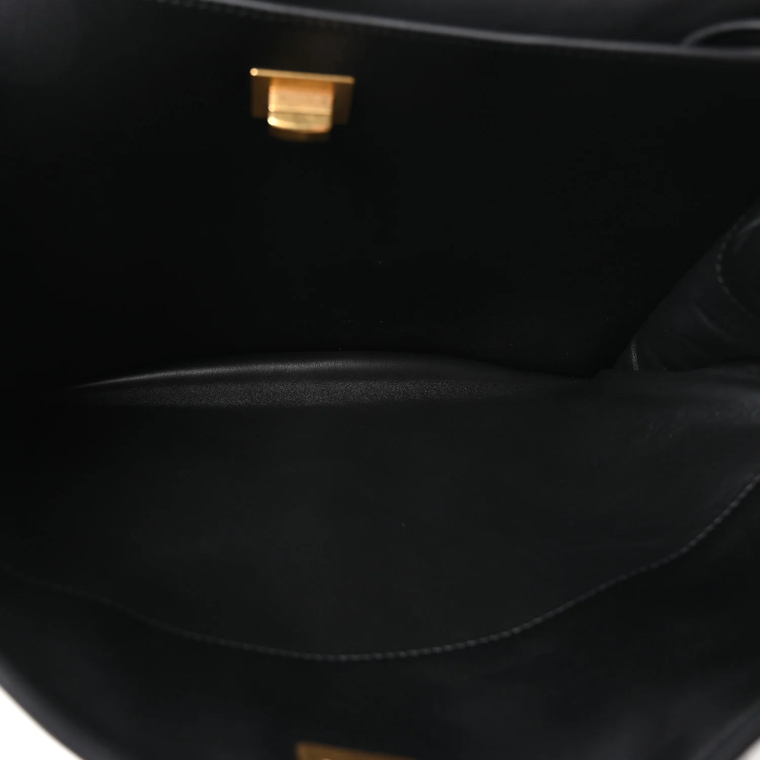 Natural Smooth Calfskin Medium Rodeo Top Handle Handbag Black - Image 5
