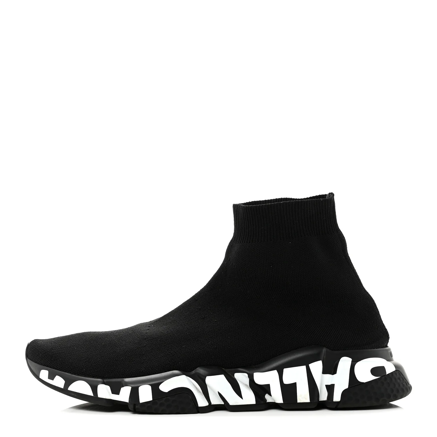 Neoprene Knit Mens Speed Graffiti Sneakers 43 Black White