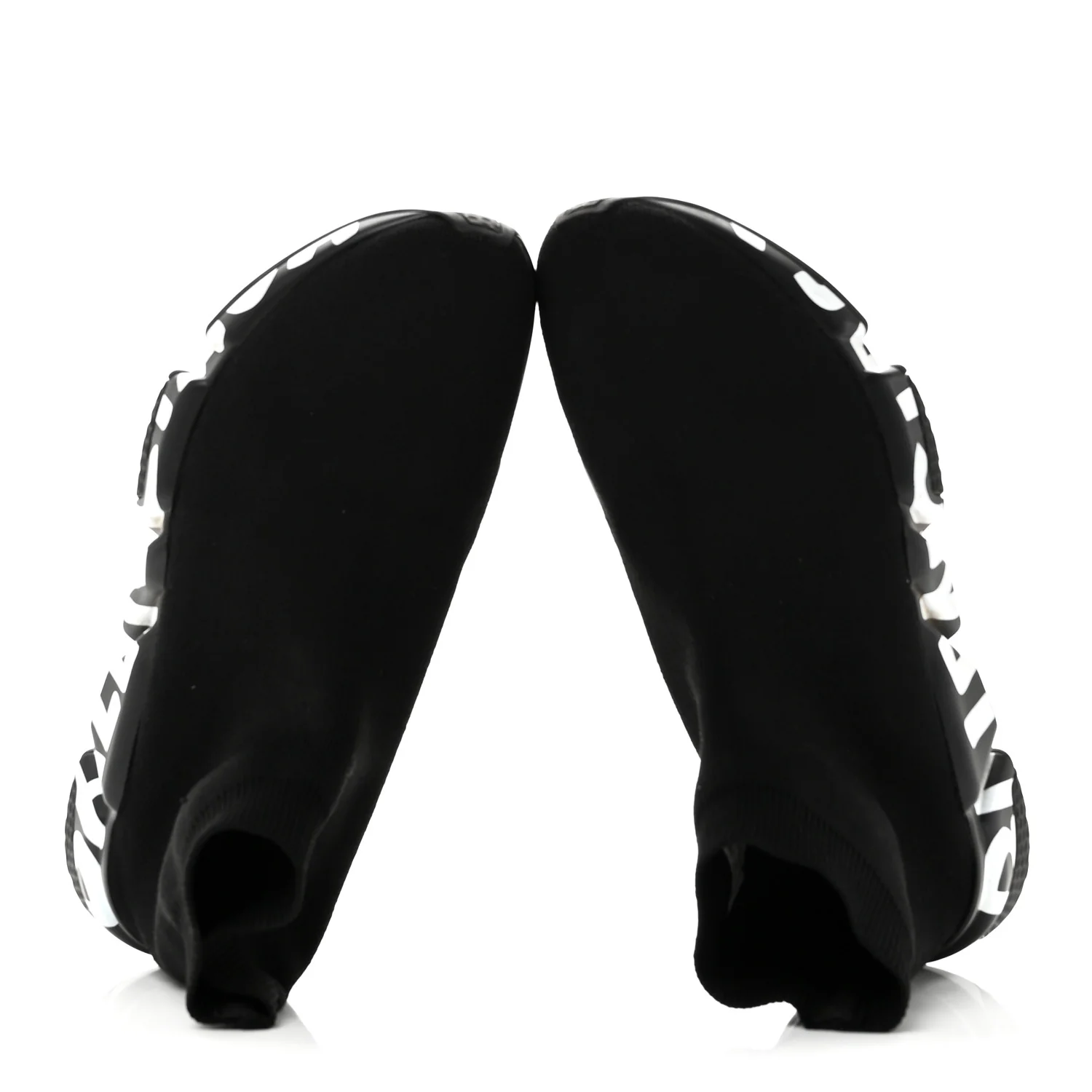 Neoprene Knit Mens Speed Graffiti Sneakers 43 Black White - Image 2