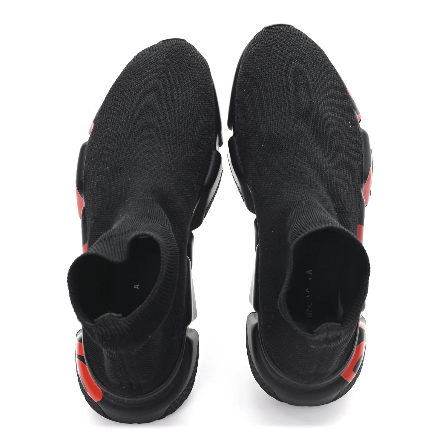 Neoprene Knit Womens Speed Graffiti Sneakers 40 Black Red - Image 2