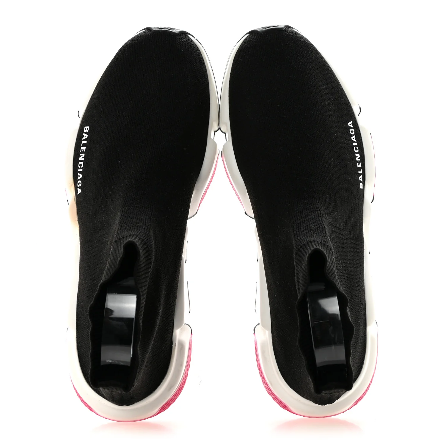 Neoprene Knit Womens Speed Sneakers 41 Black Pink - Image 2