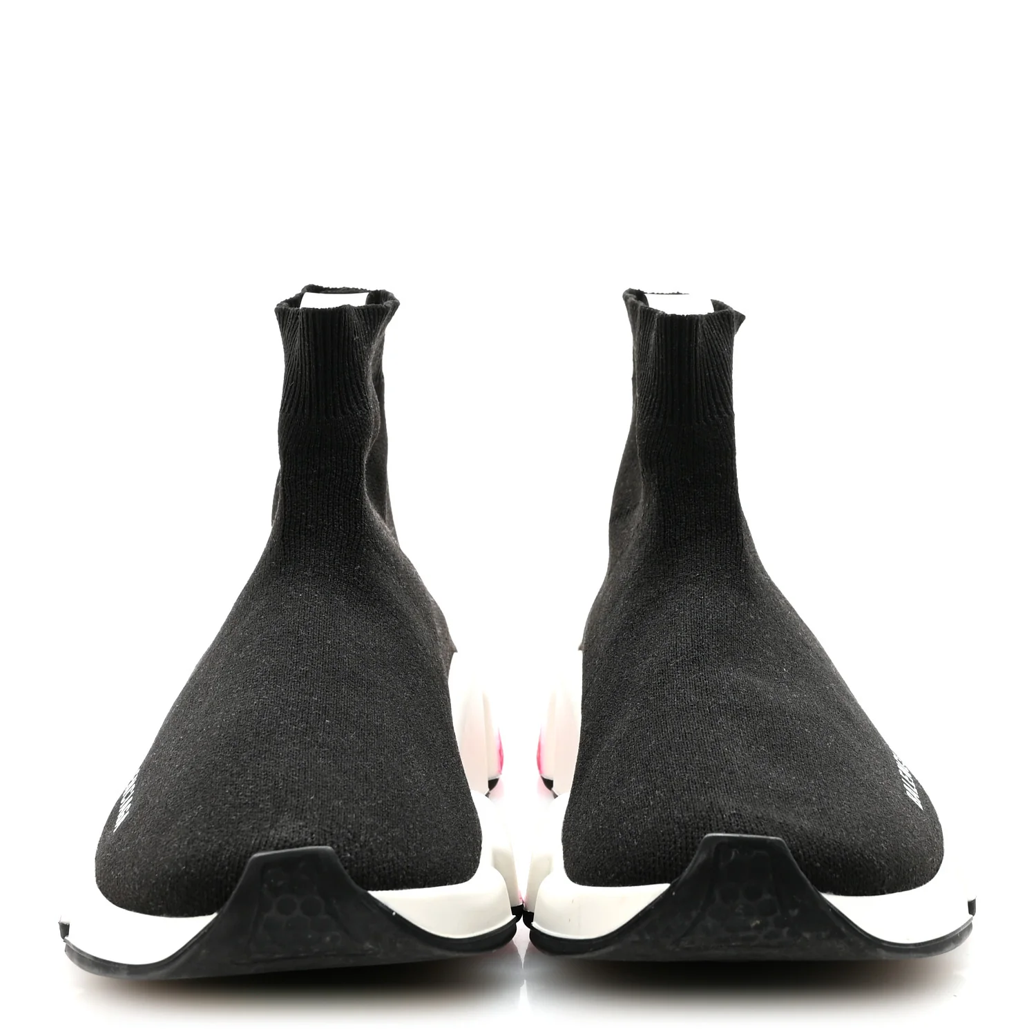 Neoprene Knit Womens Speed Sneakers 41 Black Pink - Image 3