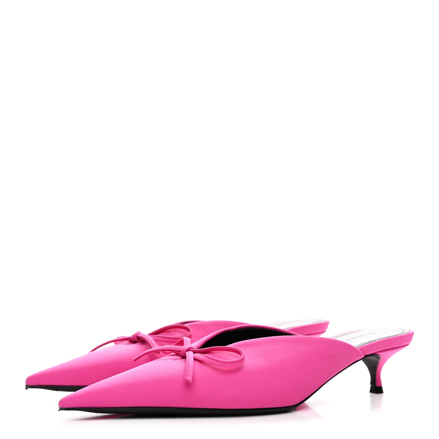 Nylon Pointed Toe Knife 40mm Mules 37 Rose Fuchsia - Image 4