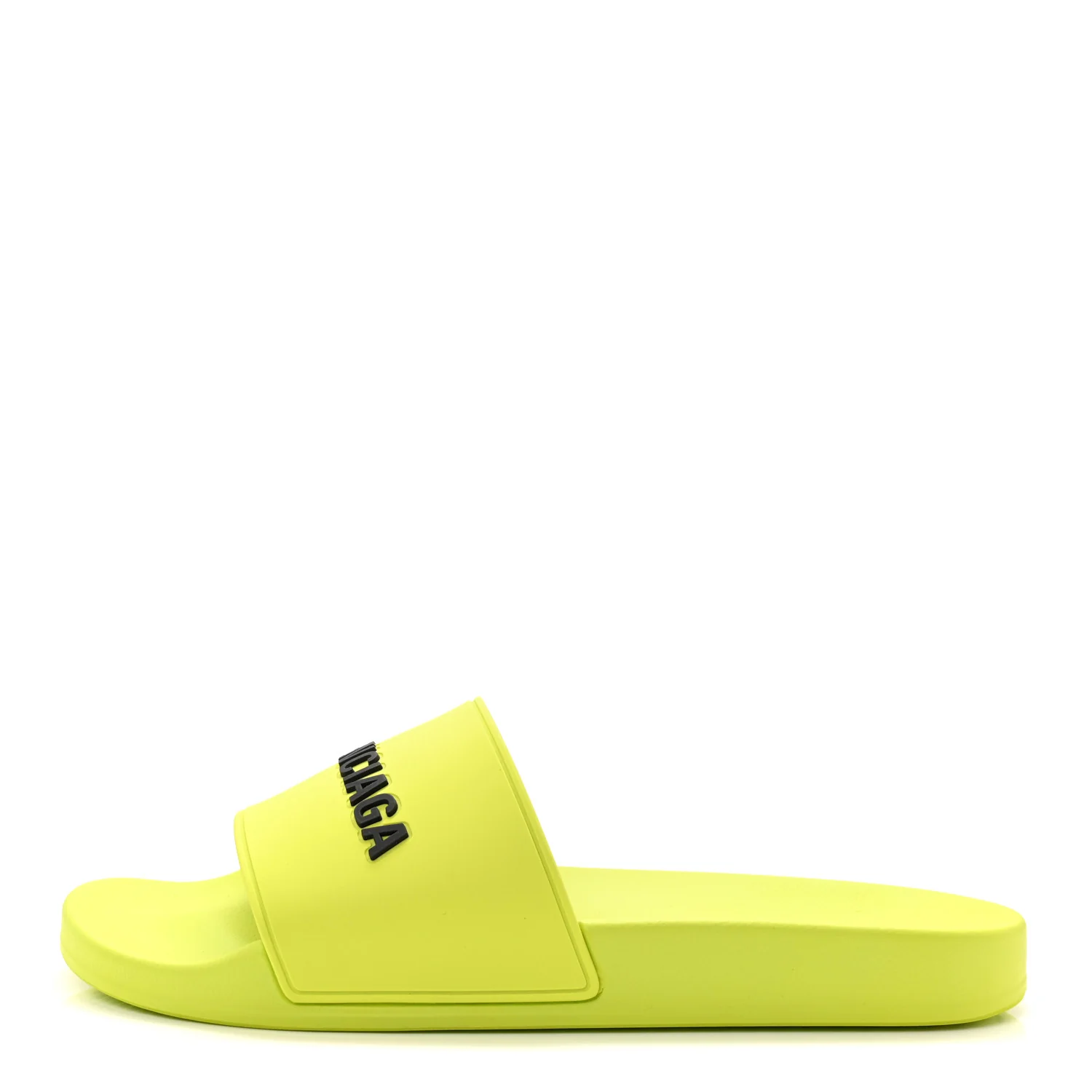 Rubber Mens Logo Pool Slide Sandals 44 Fluo Yellow
