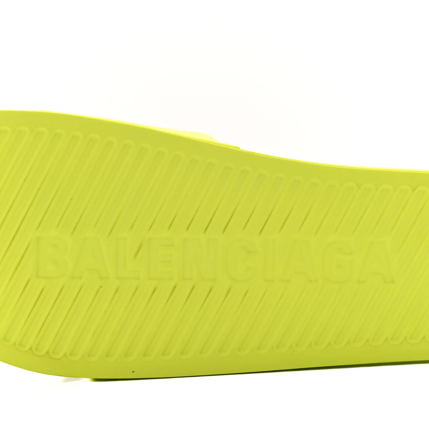 Rubber Mens Logo Pool Slide Sandals 44 Fluo Yellow - Image 7