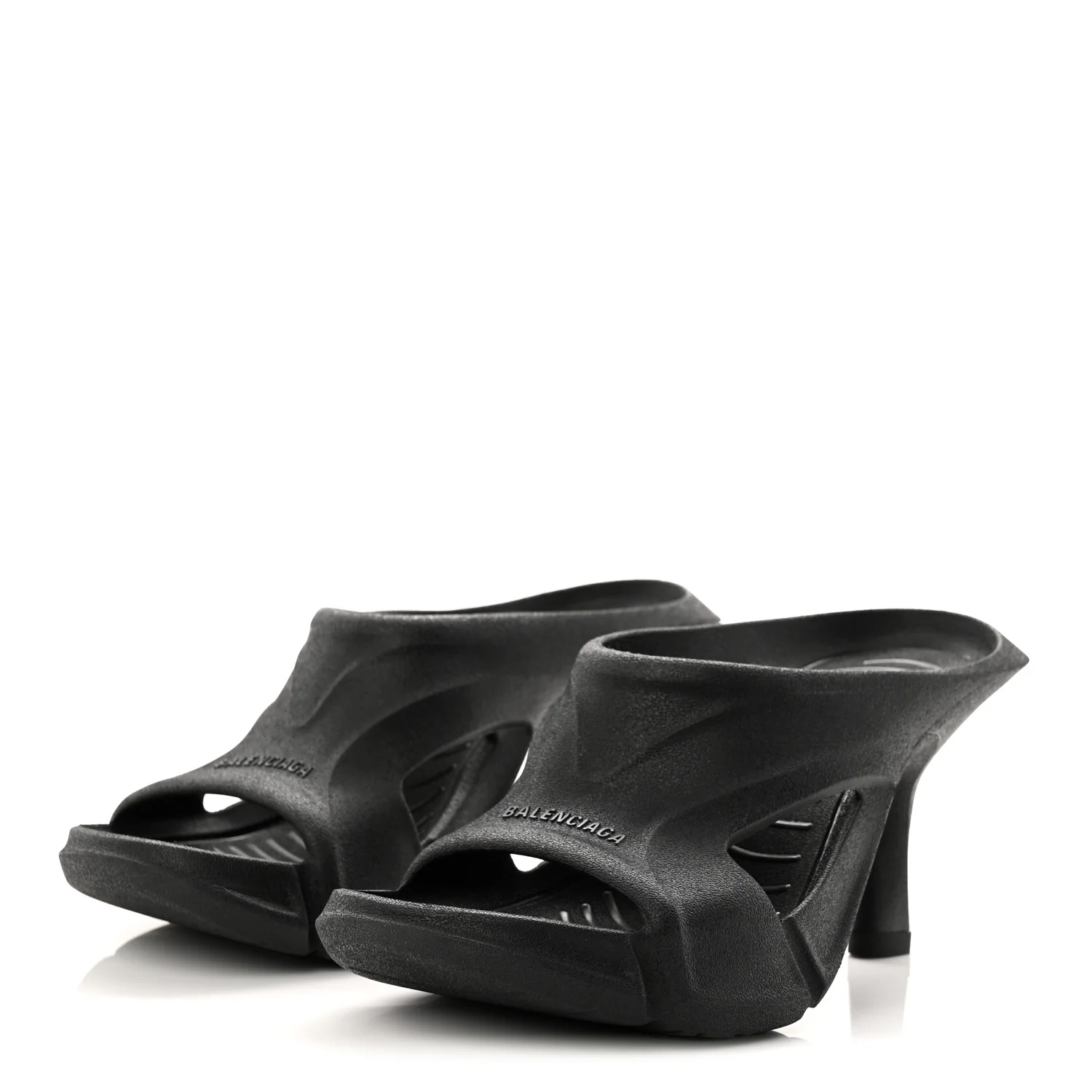 Rubber Womens Mold Slide Sandals 38 Black - Image 4