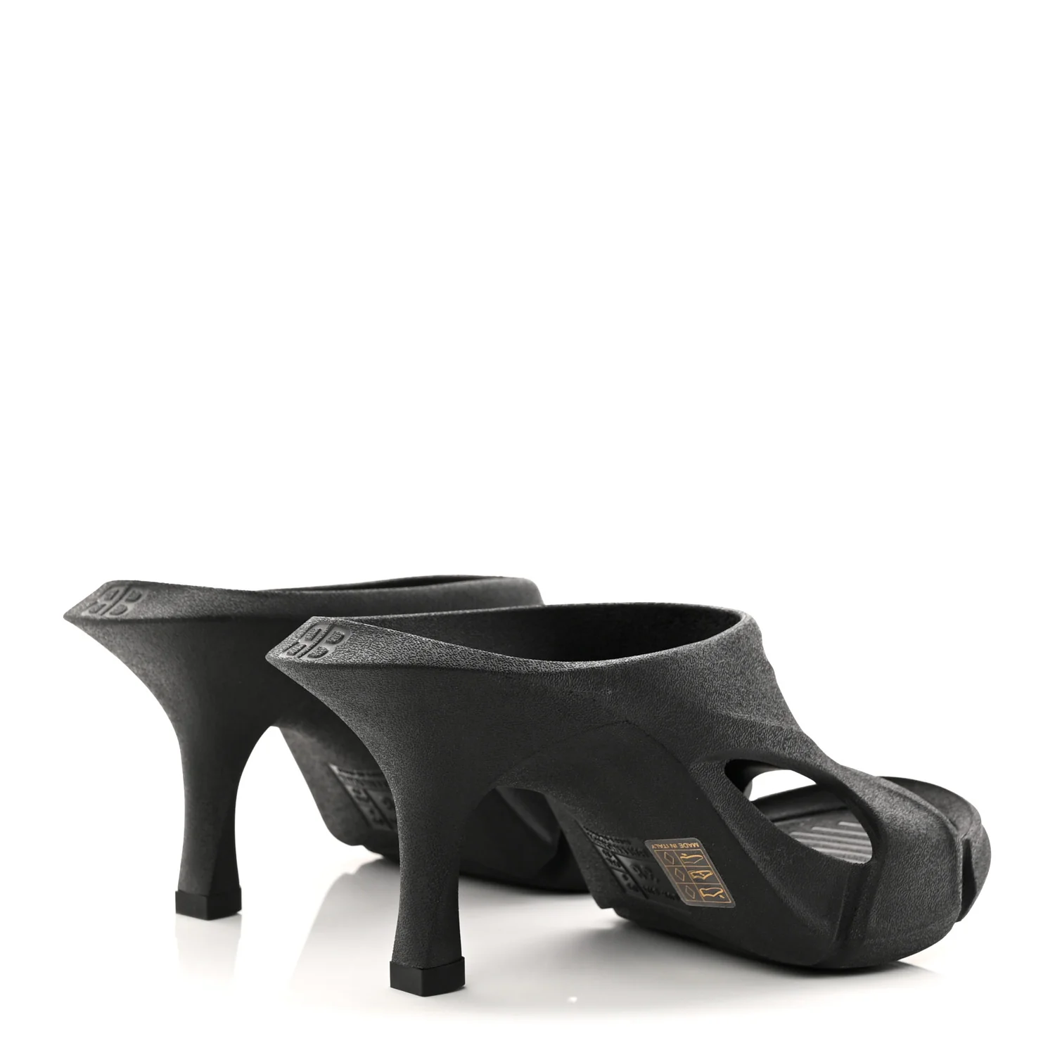 Rubber Womens Mold Slide Sandals 38 Black - Image 5