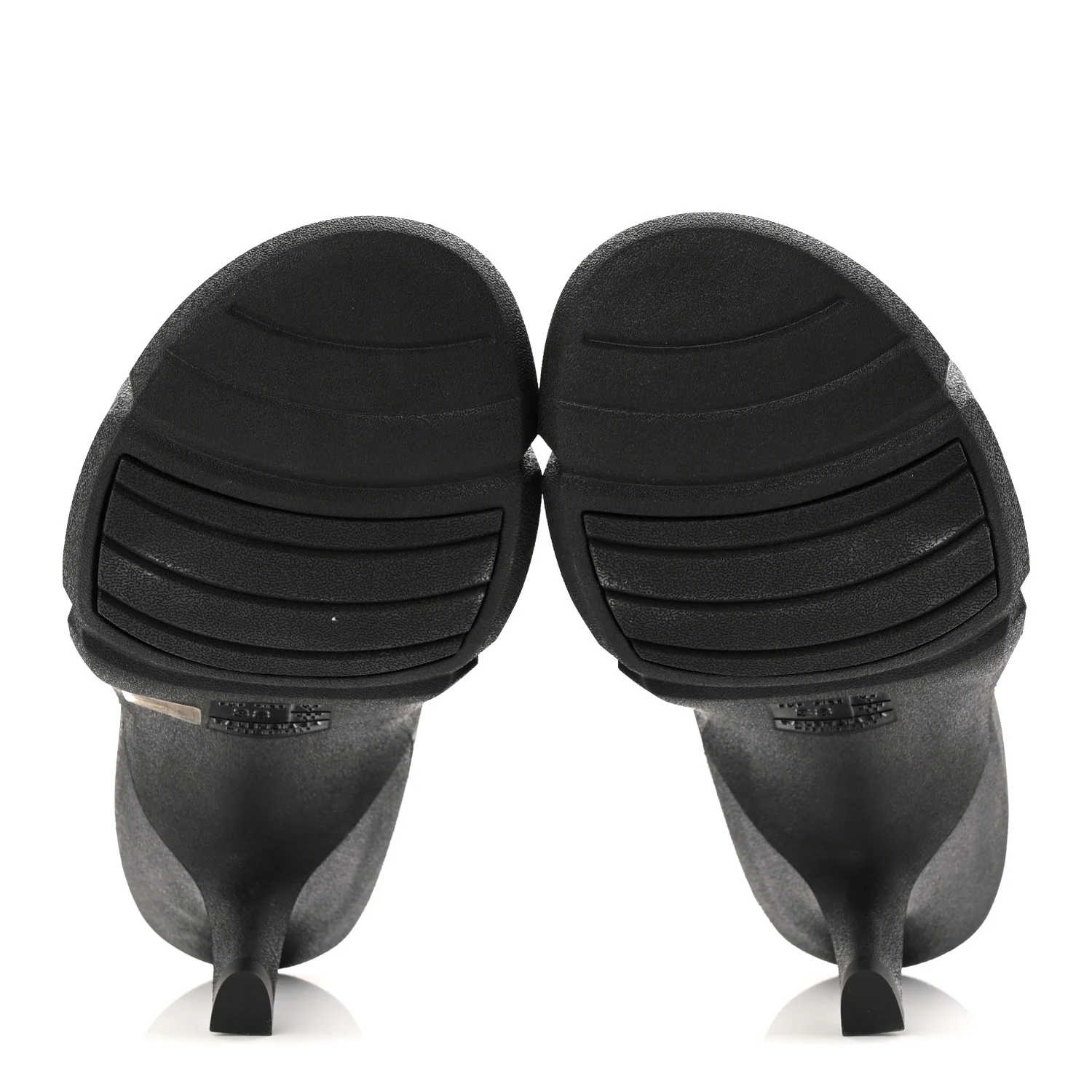 Rubber Womens Mold Slide Sandals 38 Black - Image 6