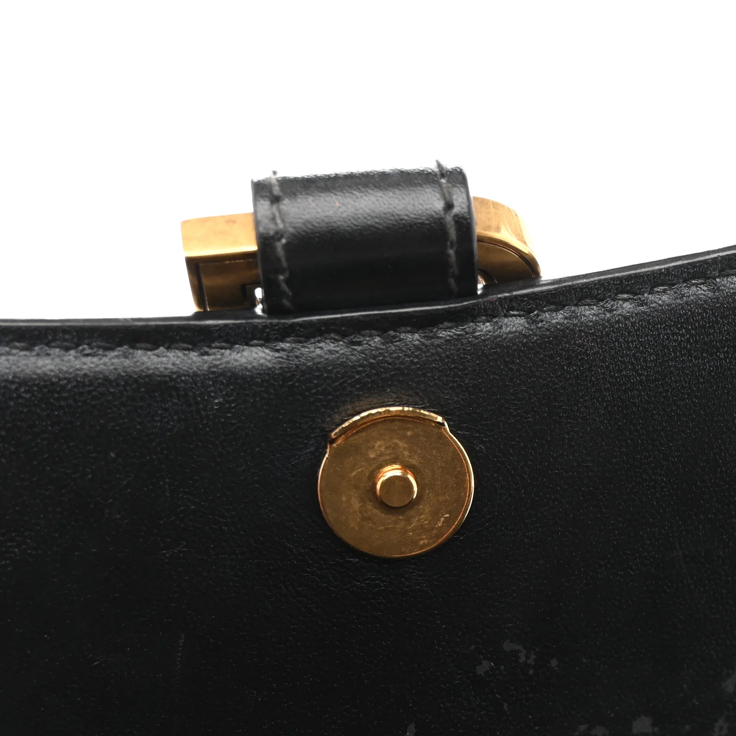 Shiny Box Calfskin Hourglass Top Handle Bag XS Black - Image 11
