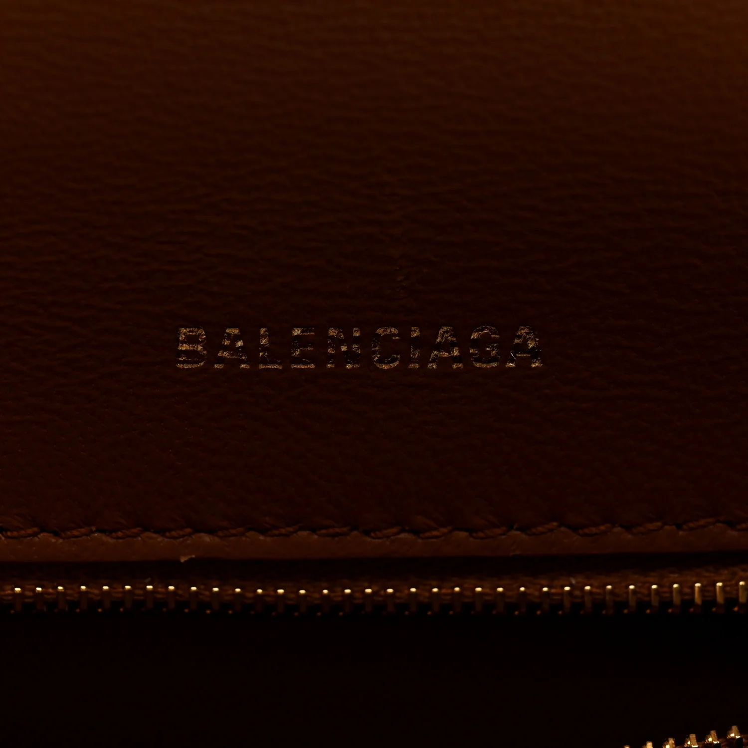 Shiny Box Calfskin Small Hourglass Top Handle Bag Camel - Image 6