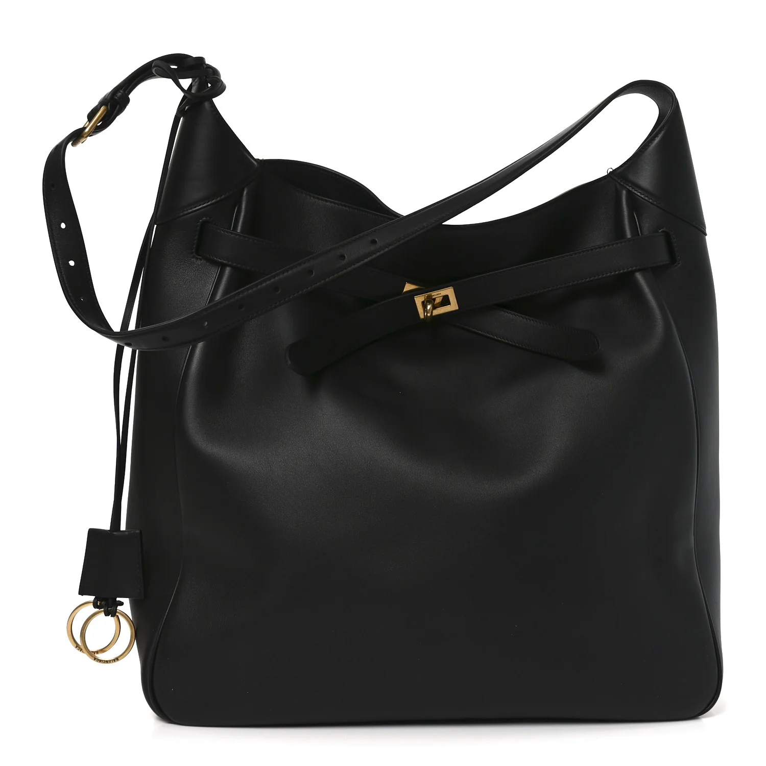 Smooth Calfskin Large Bel Air Hobo Black