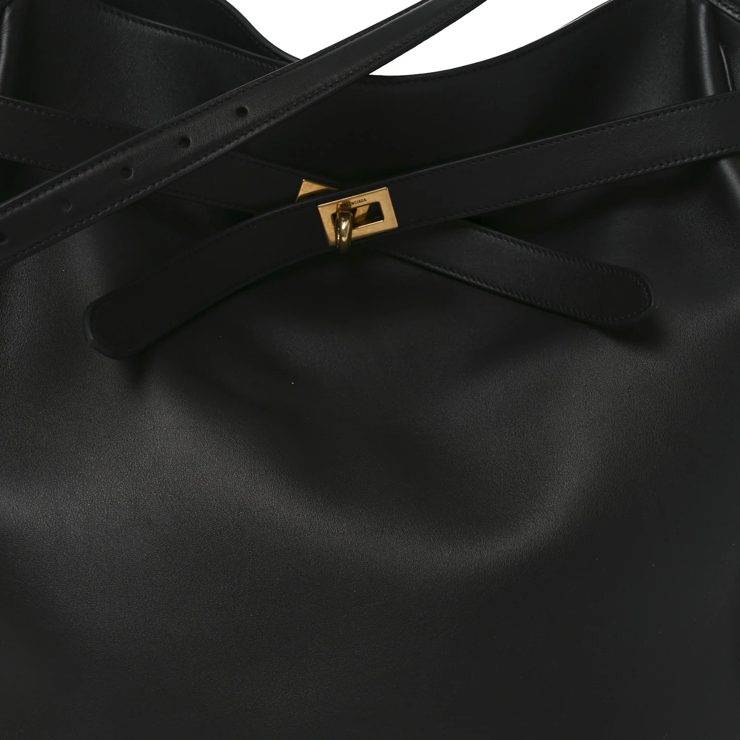 Smooth Calfskin Large Bel Air Hobo Black - Image 7