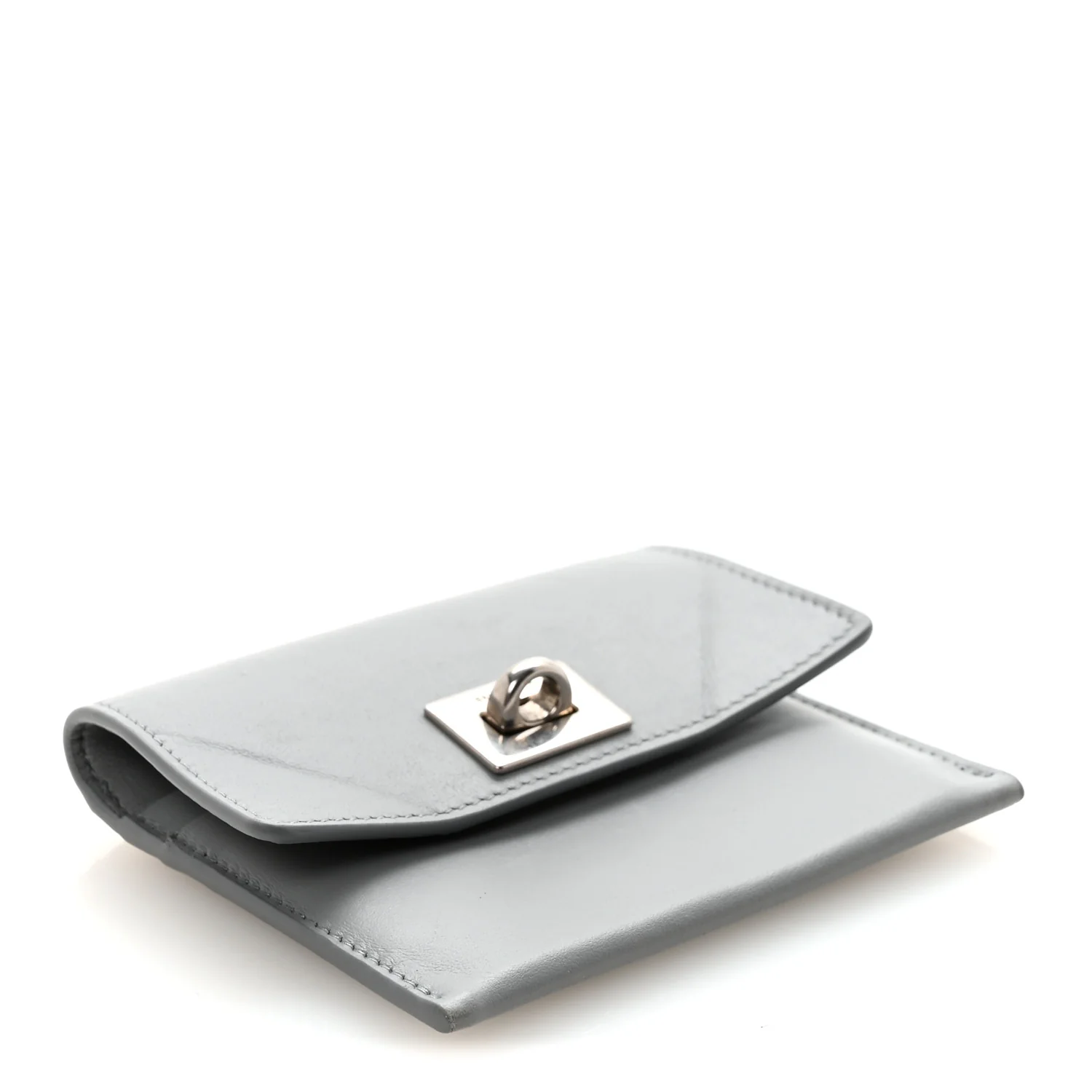 Smooth Calfskin Rodeo Flap Card Holder Cloud Grey - Image 4