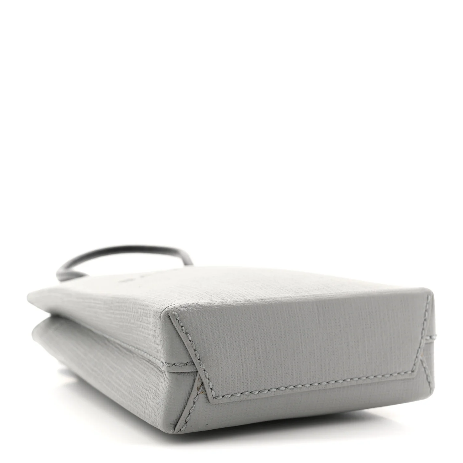 Squared Calfskin Logo Shopping Phone Holder Bag Balenciaga Grey - Image 4