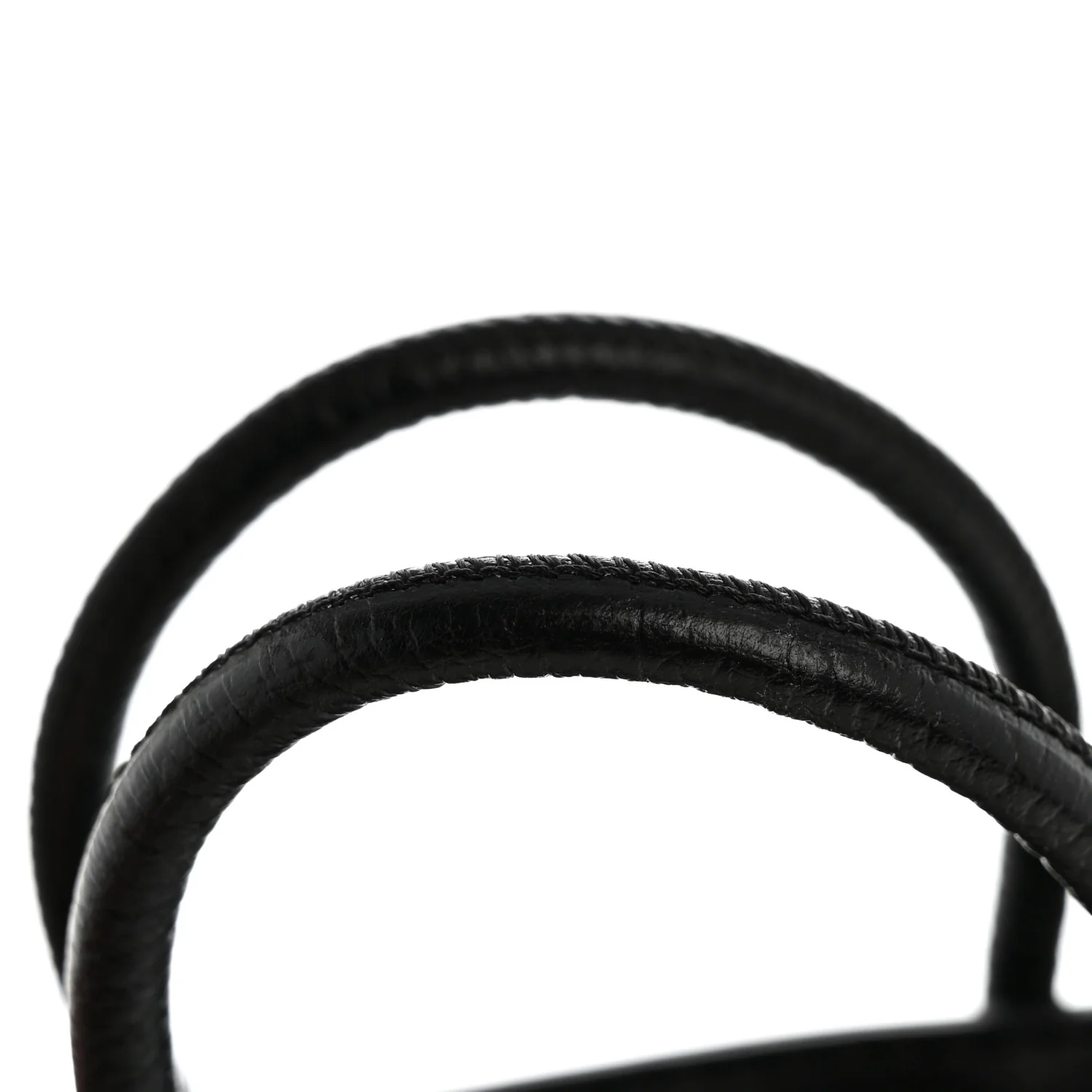 Squared Calfskin Logo Shopping Phone Holder Bag Black - Image 11