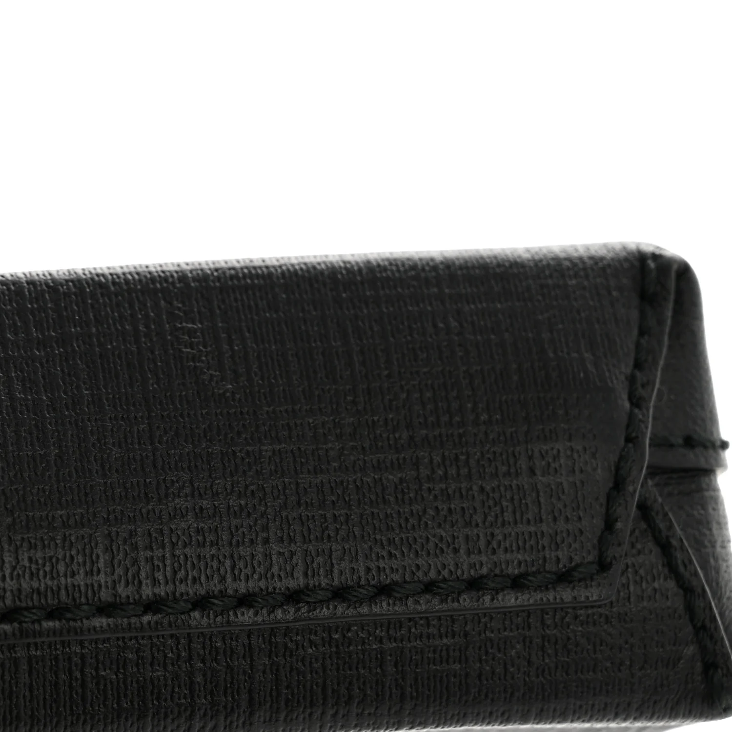 Squared Calfskin Logo Shopping Phone Holder Bag Black - Image 13