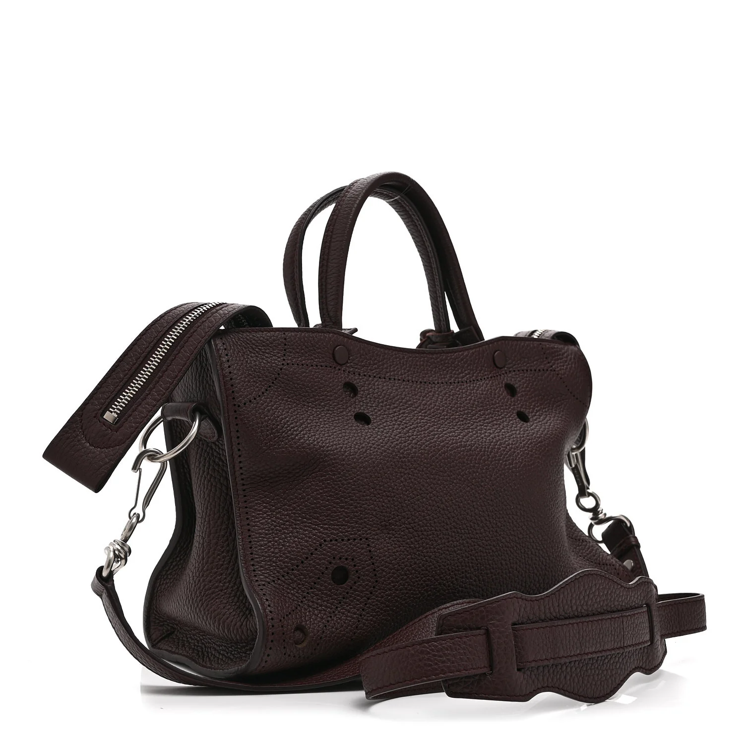 Veau Grana Perforated Blackout Hardware S City Rouge Acajou - Image 4