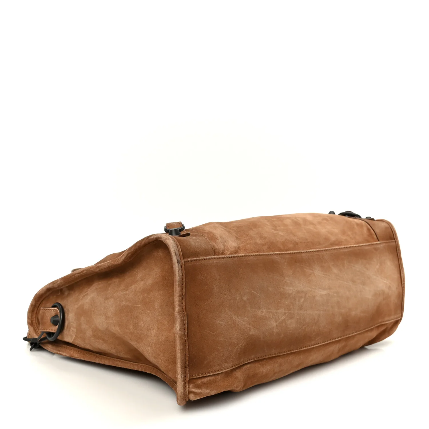 Waxed Suede Calfskin Classic Hardware Medium Le City Camel - Image 4