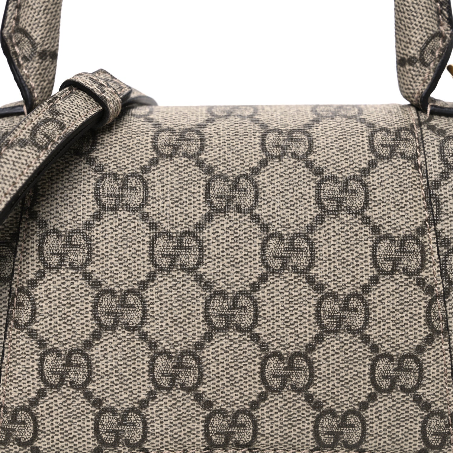 X GUCCI GG Supreme Monogram Small Hourglass Top Handle Bag Beige Ebony - Image 8