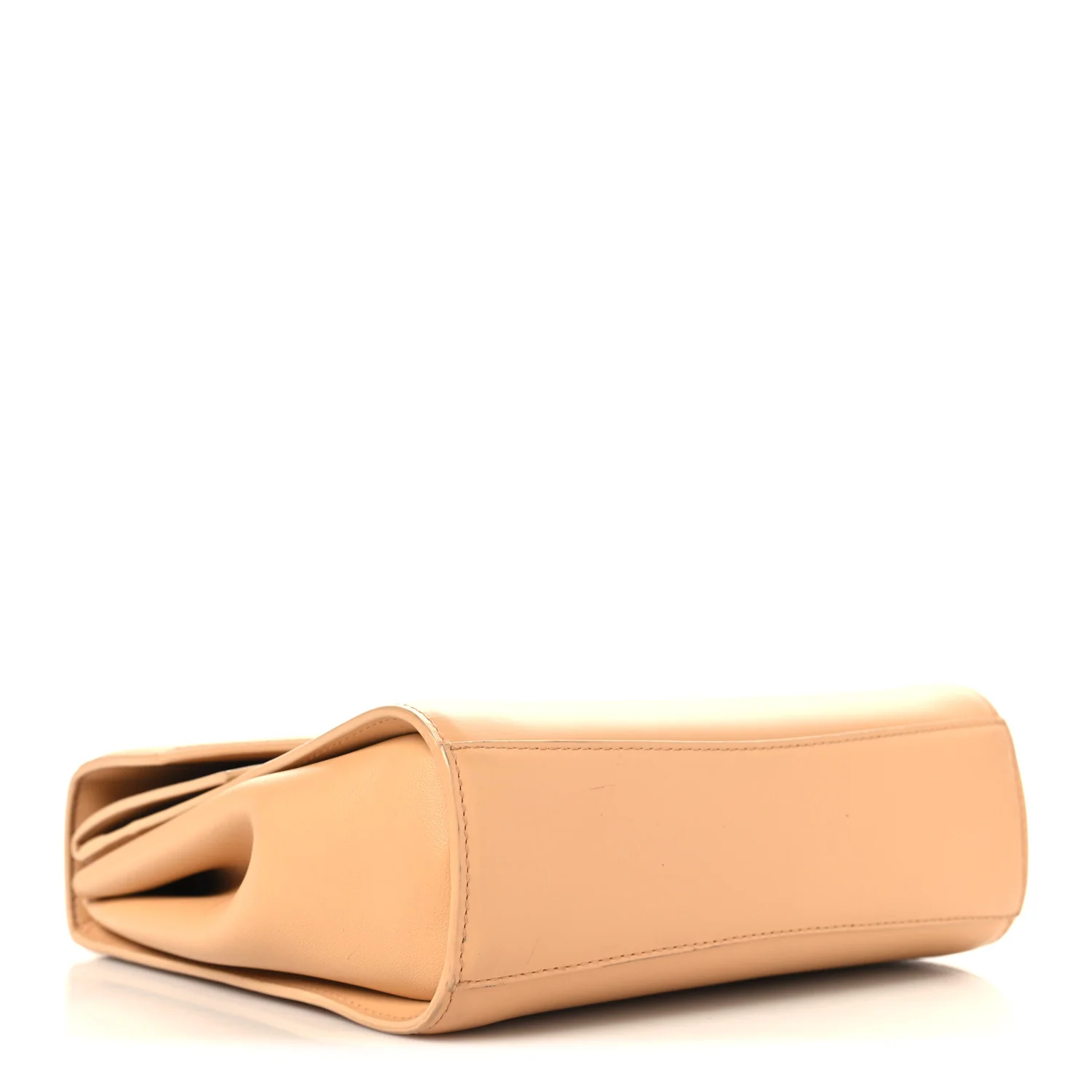 Box Calfskin Nappa Clip Bag Almond Gold - Image 4