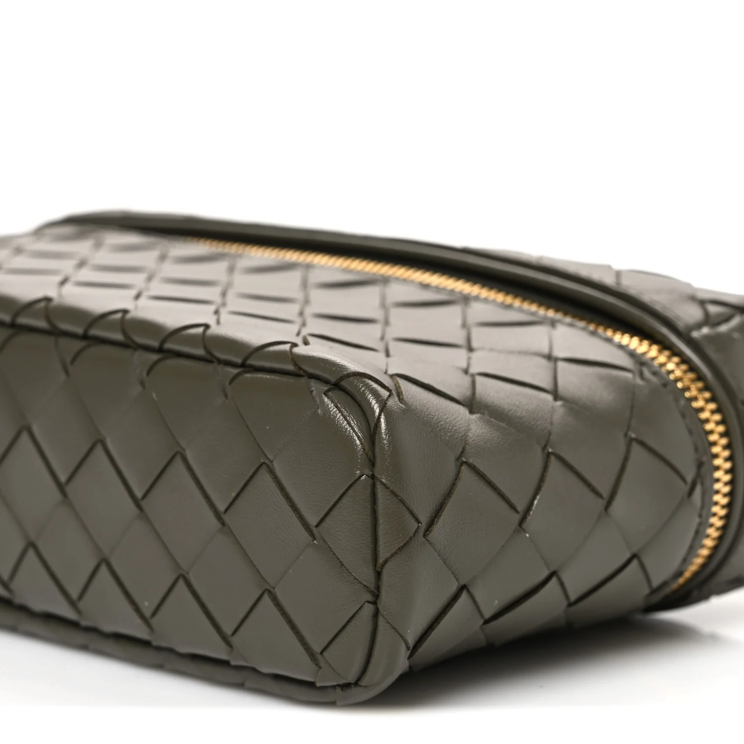 Calfskin Intrecciato Bang Bang Vanity Case Kaki - Image 11