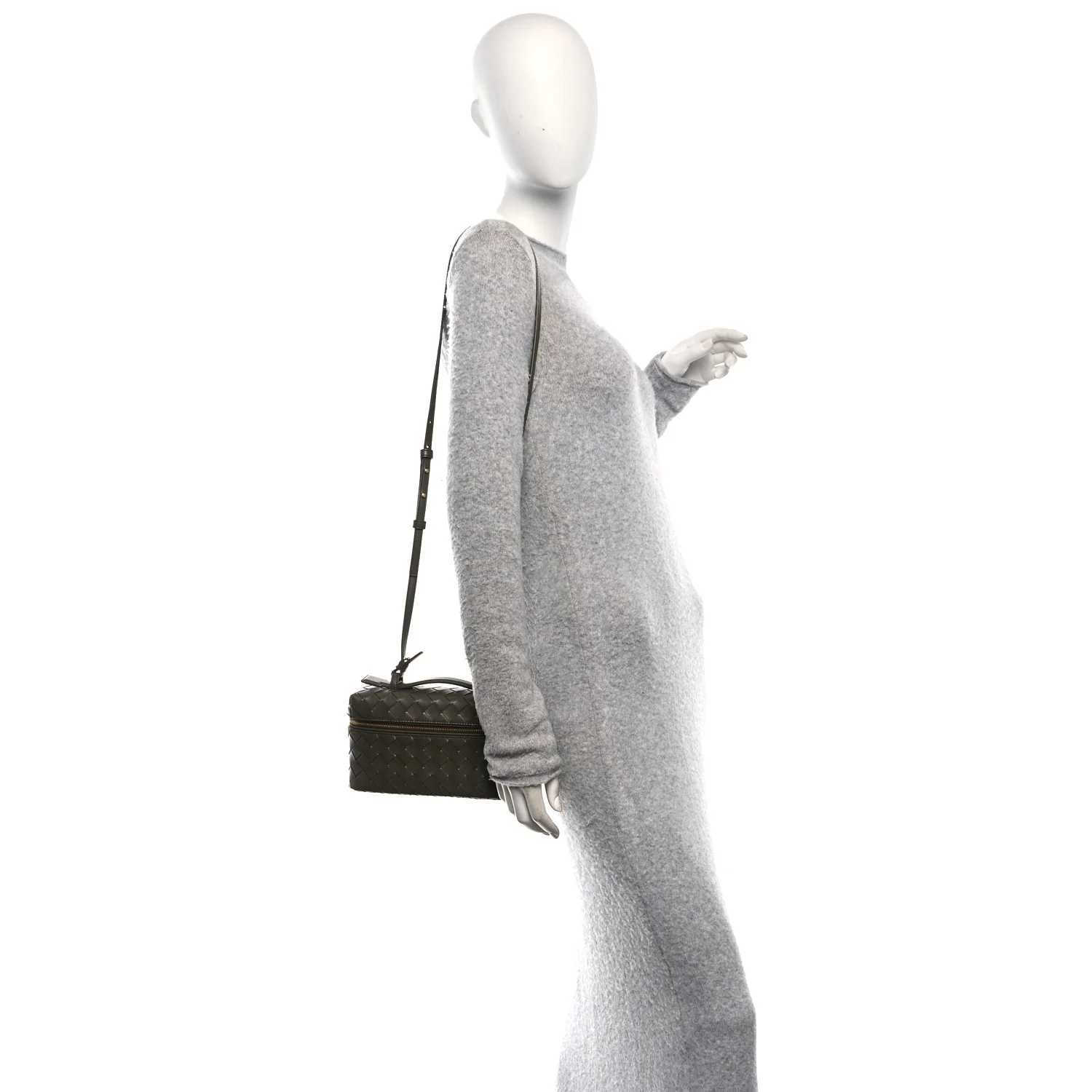 Calfskin Intrecciato Bang Bang Vanity Case Kaki - Image 2