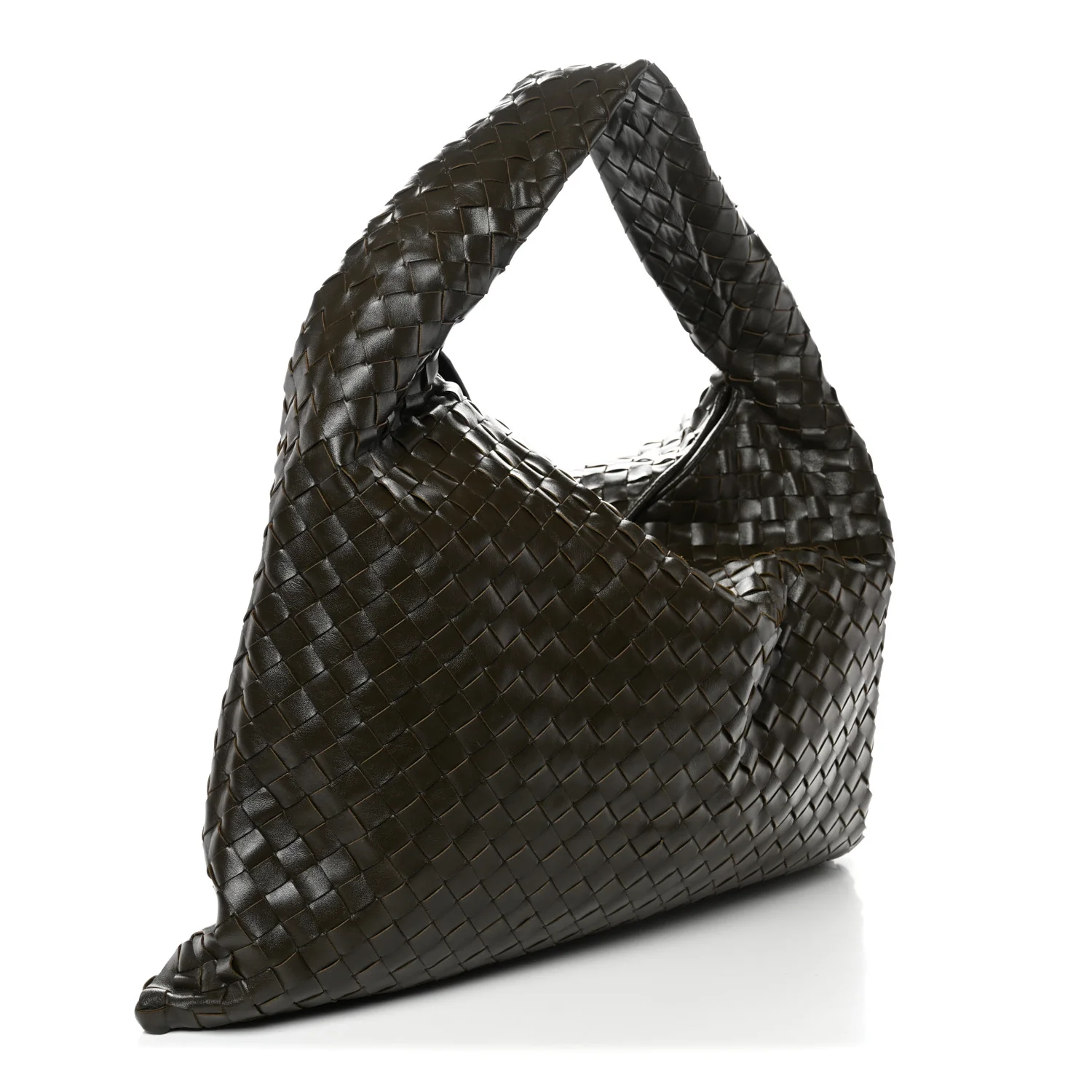 Calfskin Intrecciato Large Hop Kaki - Image 3
