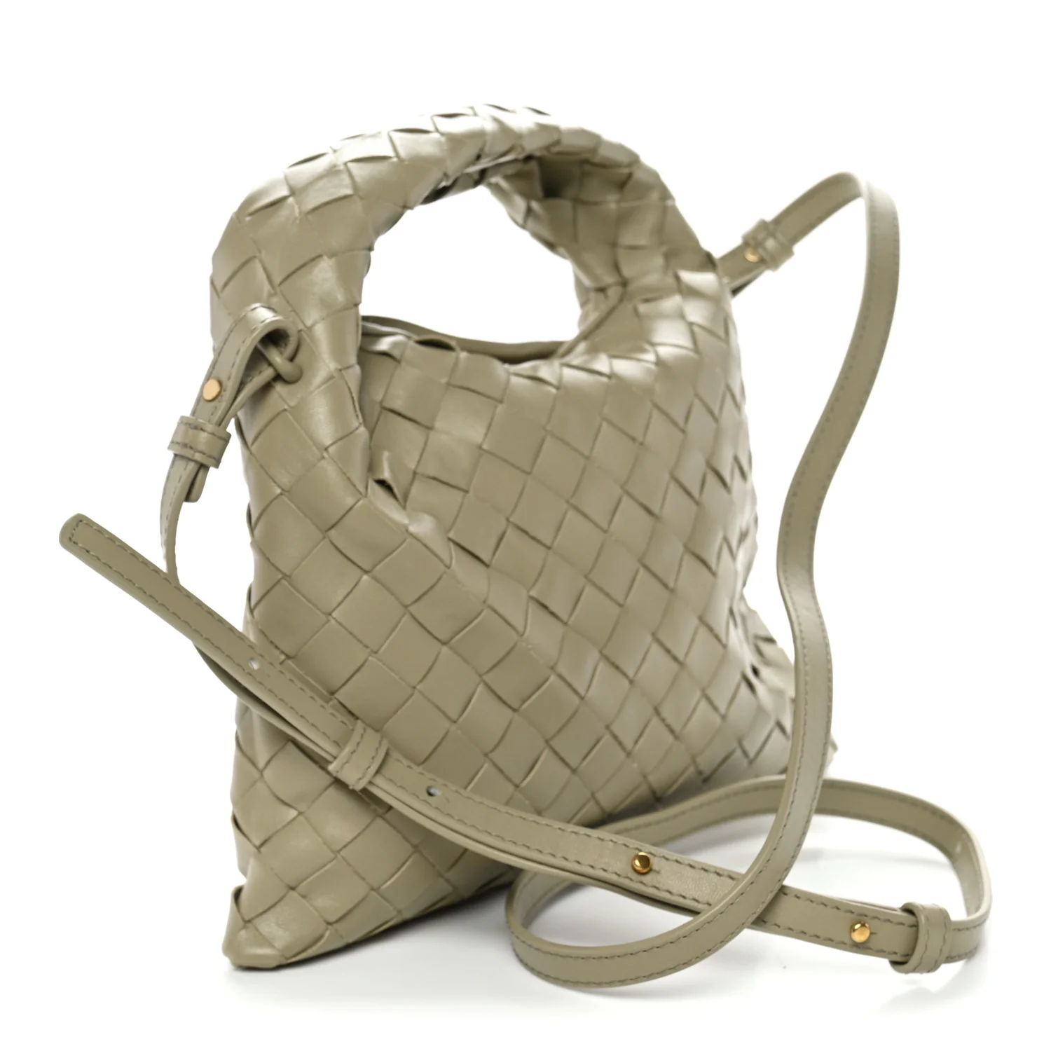 Calfskin Intrecciato Mini Hop Travertine - Image 3