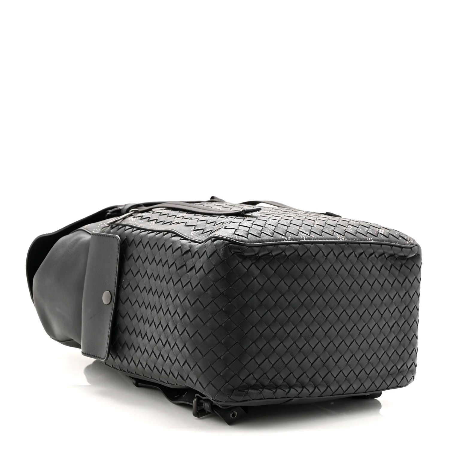 Calfskin Intrecciato Sassolungo Backpack Black Multicolor - Image 4