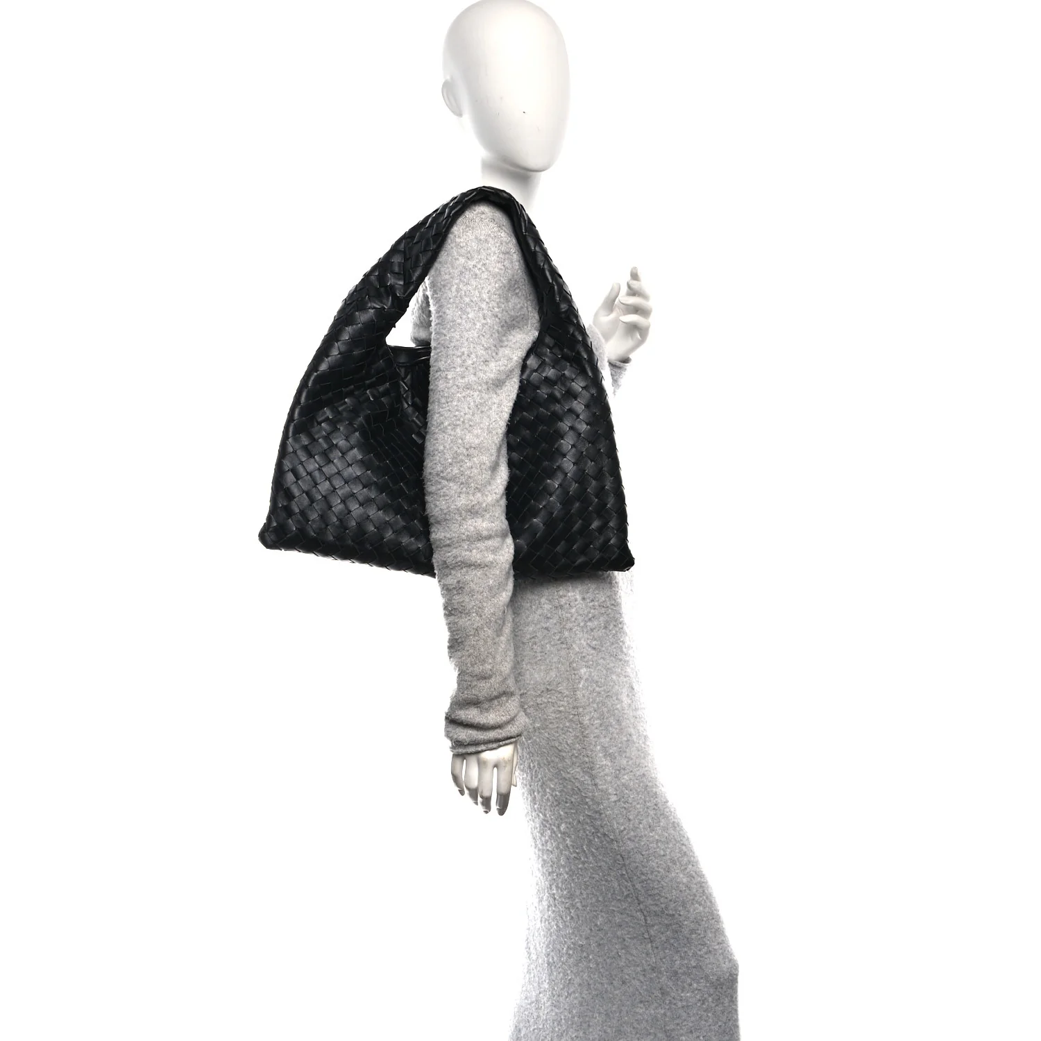 Calfskin Intrecciato Small Hop Black - Image 2