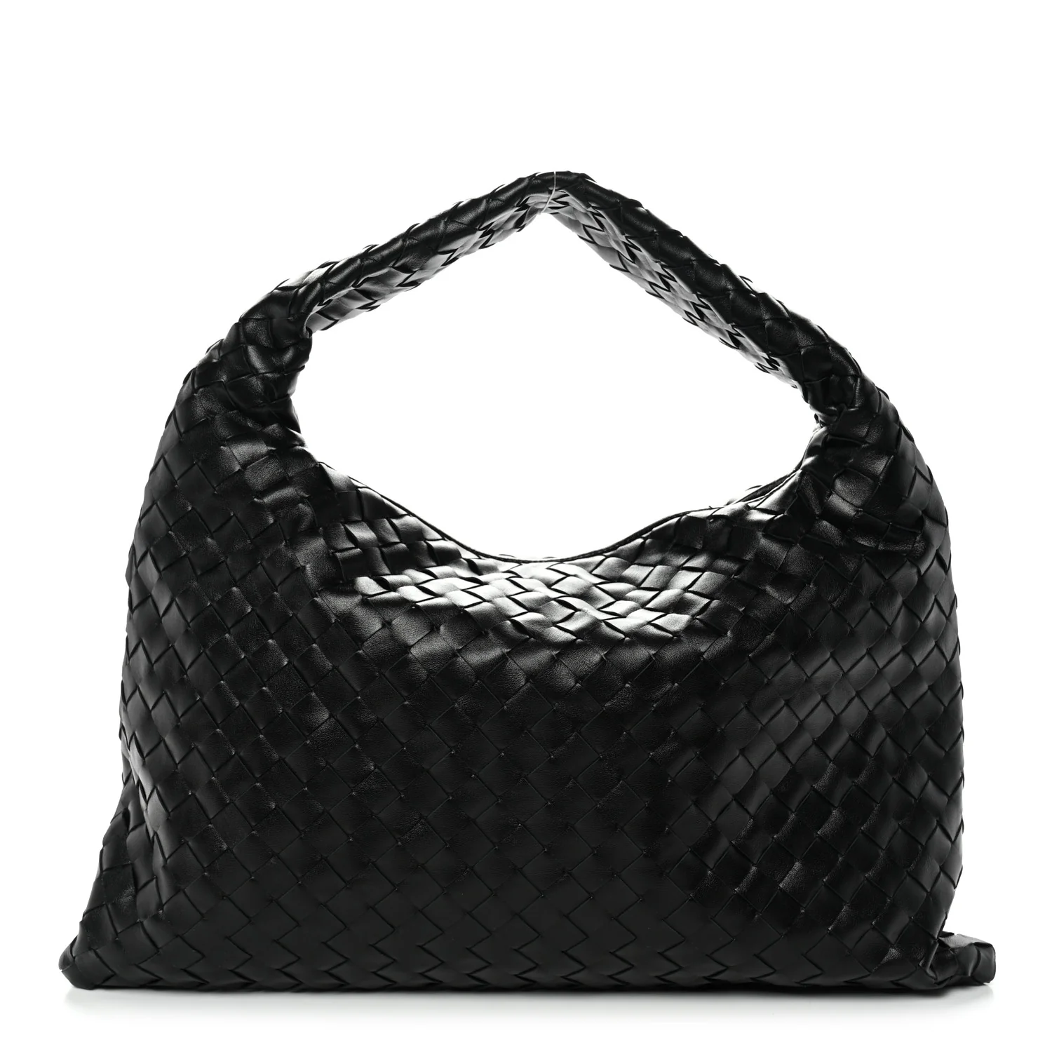Calfskin Intrecciato Small Hop Black