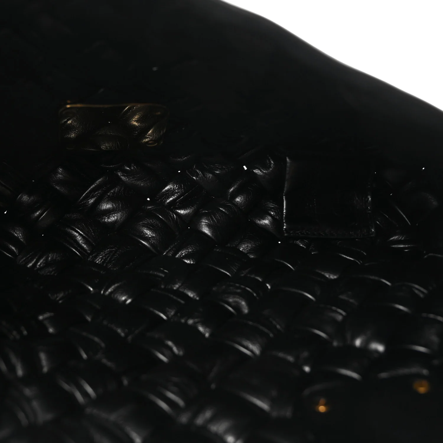 Calfskin Intreccio Rumple Desiree Shoulder Bag Black - Image 5