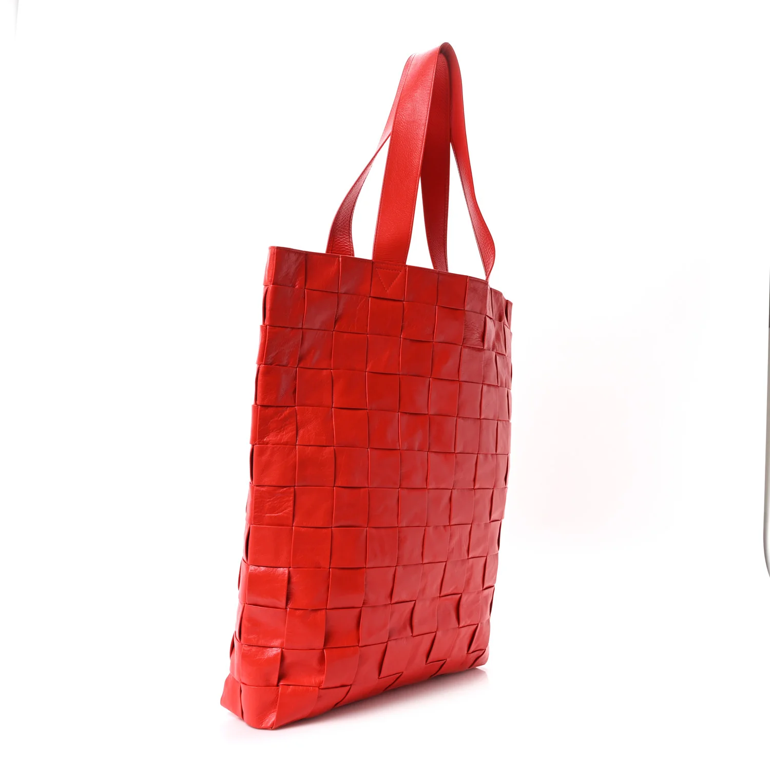 Calfskin Maxi Intrecciato Cassette Tote Tomato - Image 4