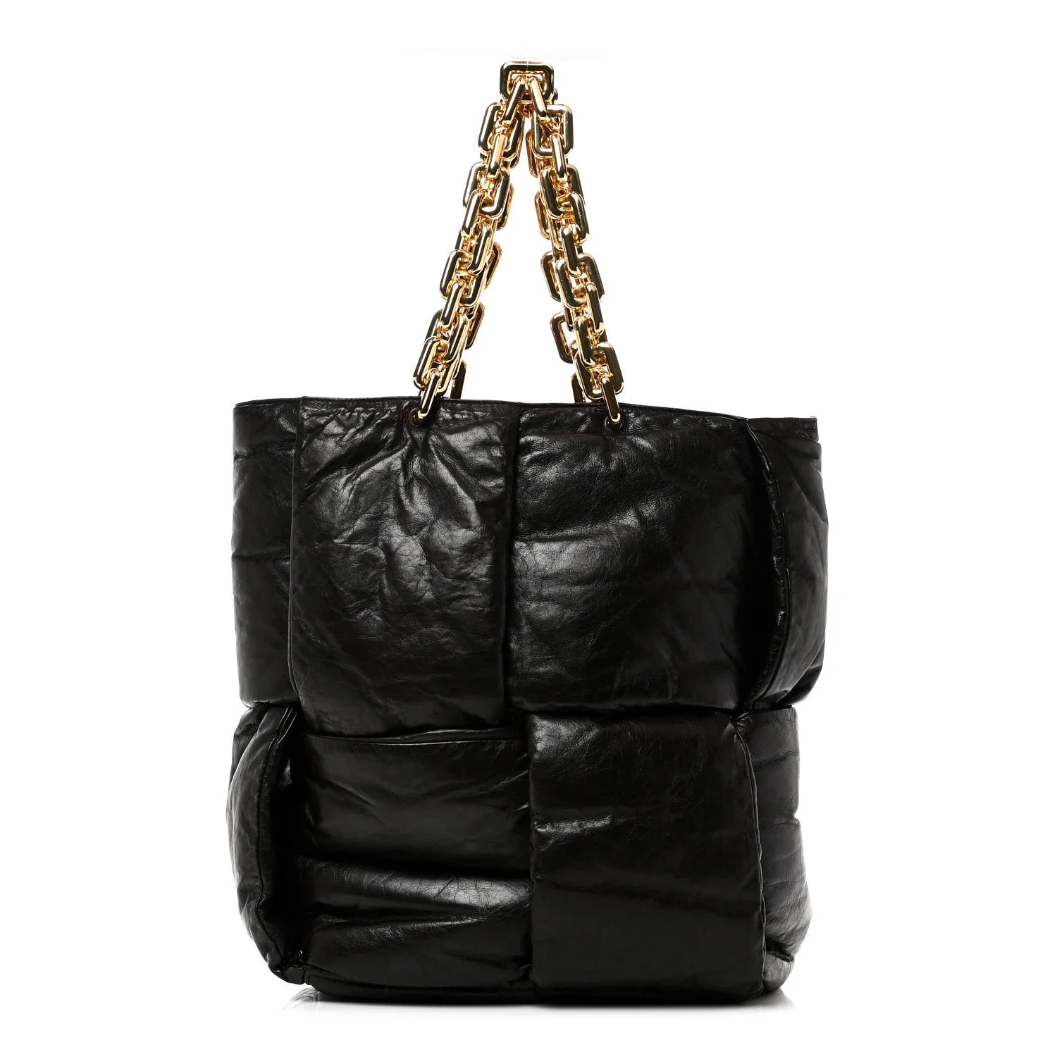 Calfskin Maxi Intrecciato Puffy Chain Tote Bag Fondente
