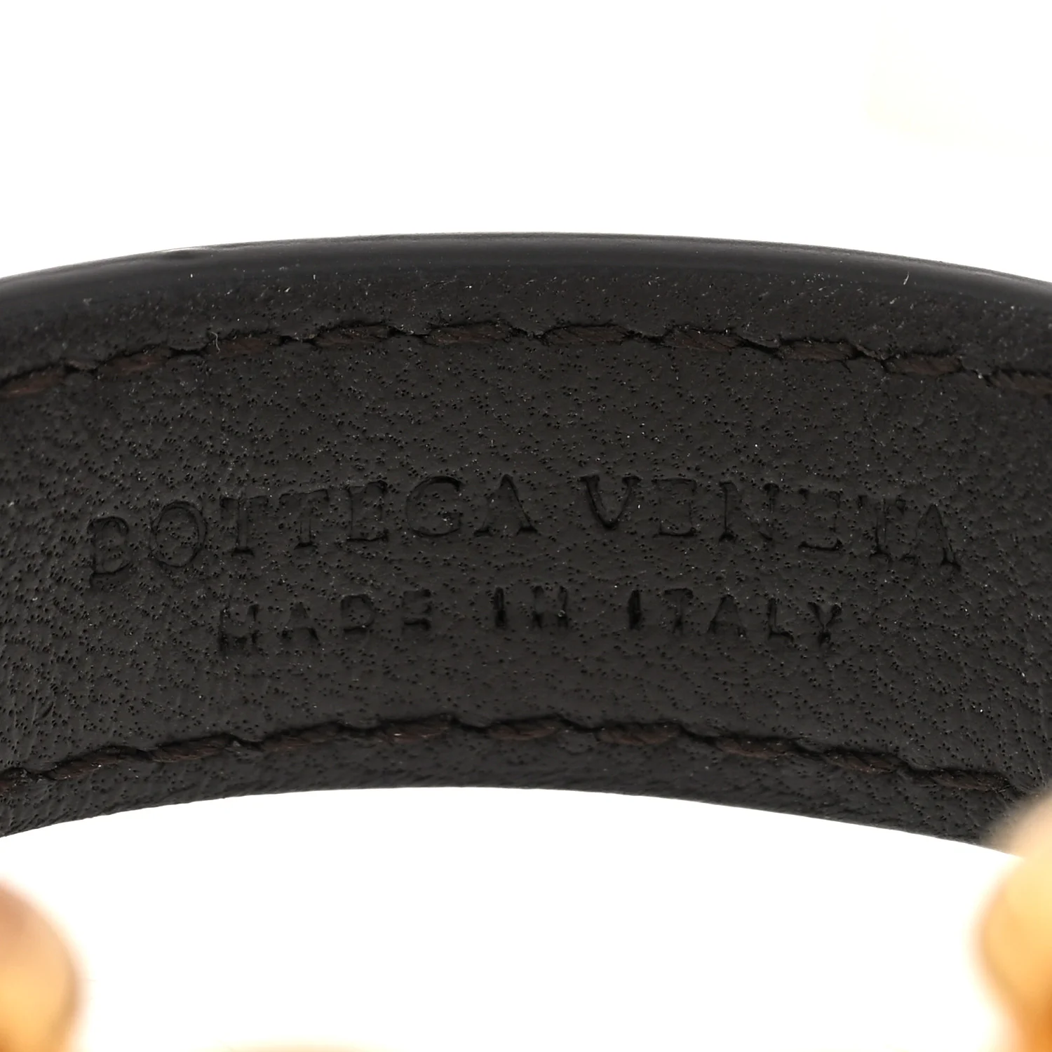 Calfskin Metal Knot Wrap Bracelet Fondant Gold - Image 4