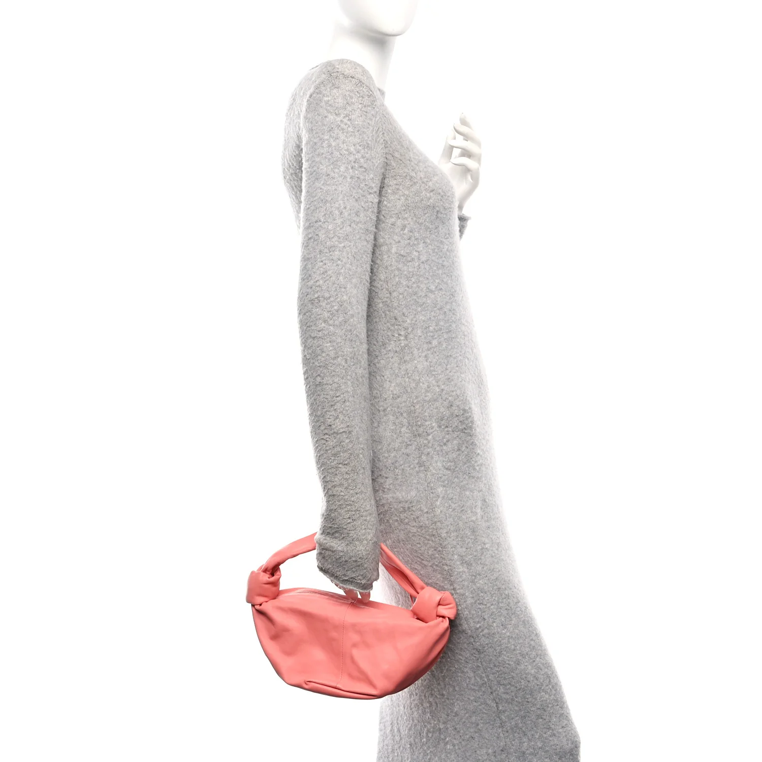 Calfskin Mini Double Knot Bag Peach - Image 2