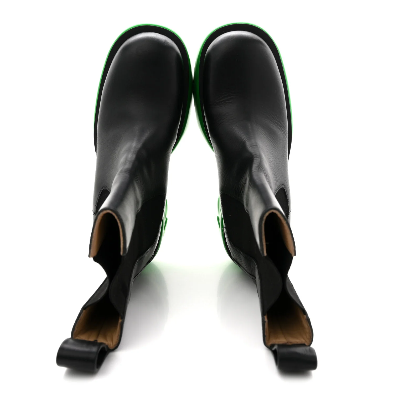 Calfskin The Flash Chelsea Boots 39 Black Grass - Image 2