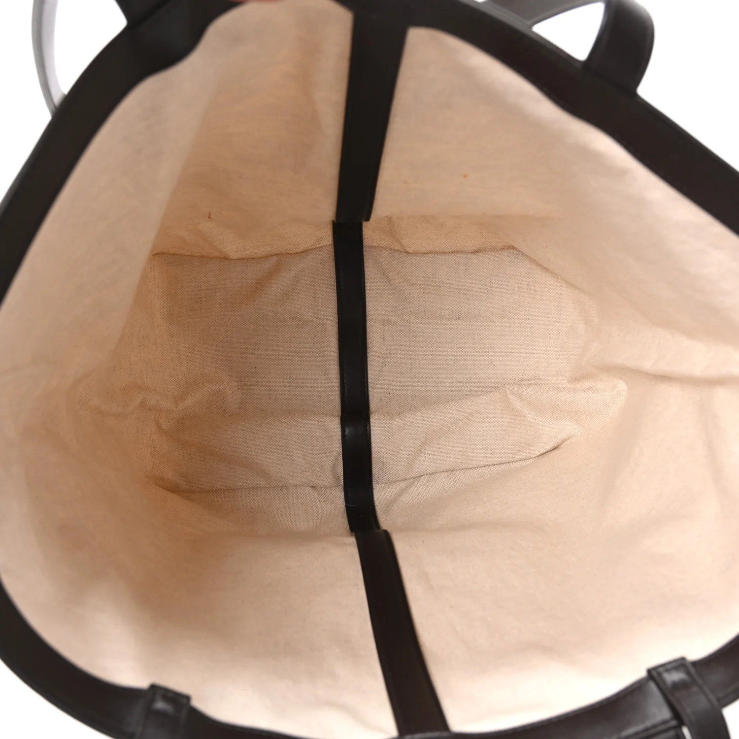 Canvas Mix Nappa Intrecciato Flip Flap Tote Natural Fondant - Image 5