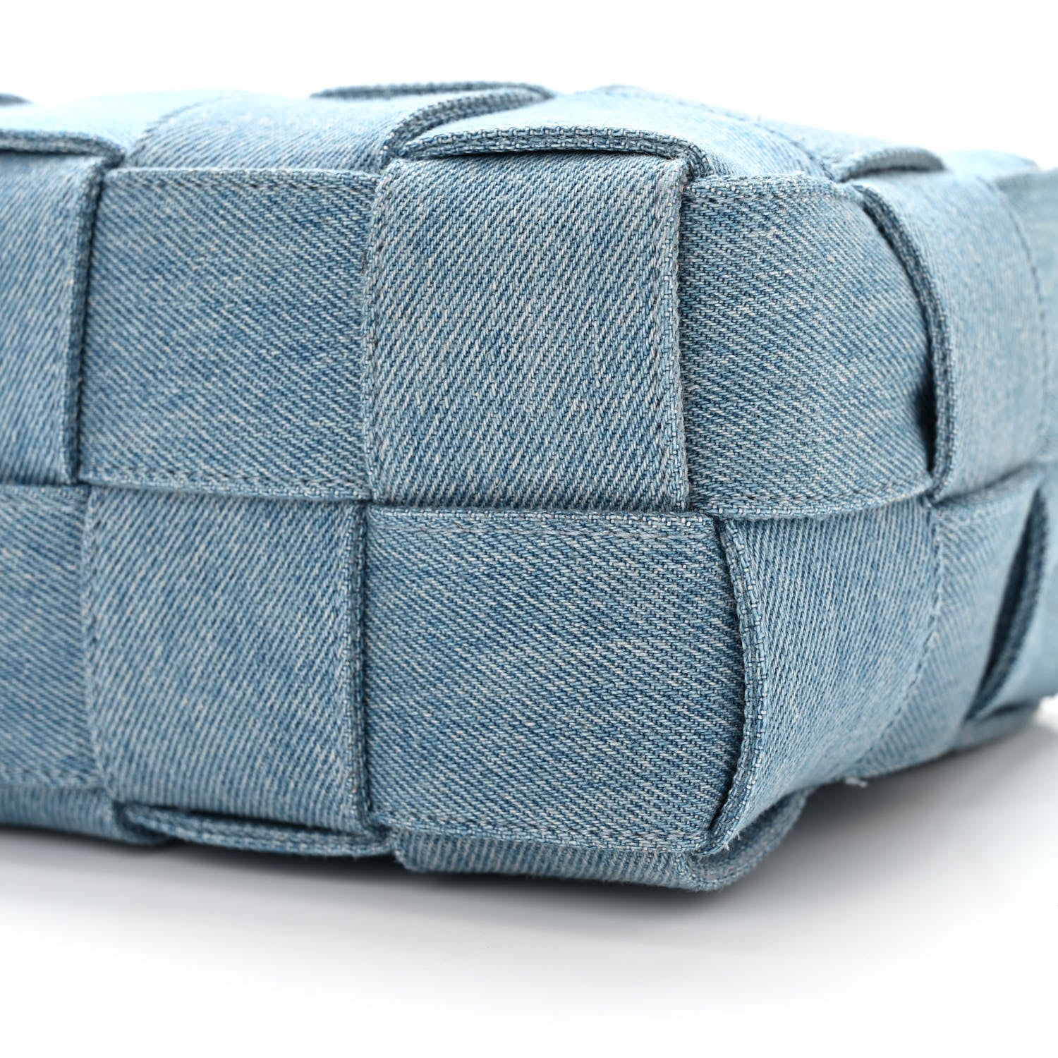 Denim Maxi Intrecciato Brick Cassette Bag Indigo - Image 10