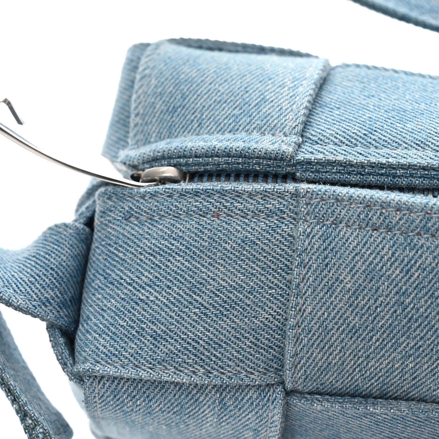 Denim Maxi Intrecciato Brick Cassette Bag Indigo - Image 11