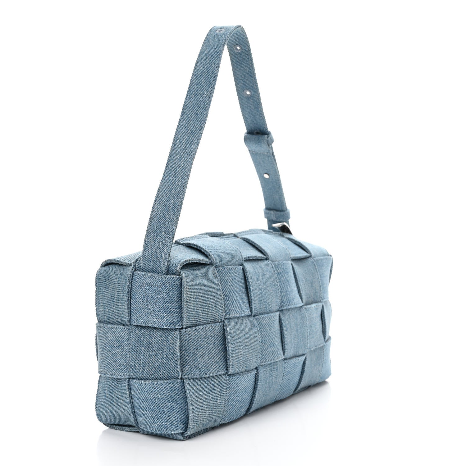Denim Maxi Intrecciato Brick Cassette Bag Indigo - Image 2